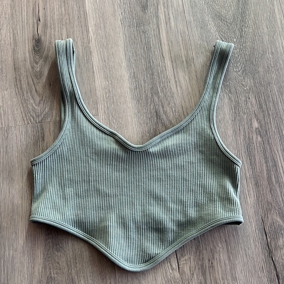 🇺🇸 Zara mint green crop top size medium - large - Picture 4 of 9